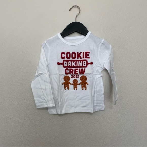 NWT Childrens place cookie baking crew 2021 gingerbread long sleeve t-shirt - Picture 1 of 3